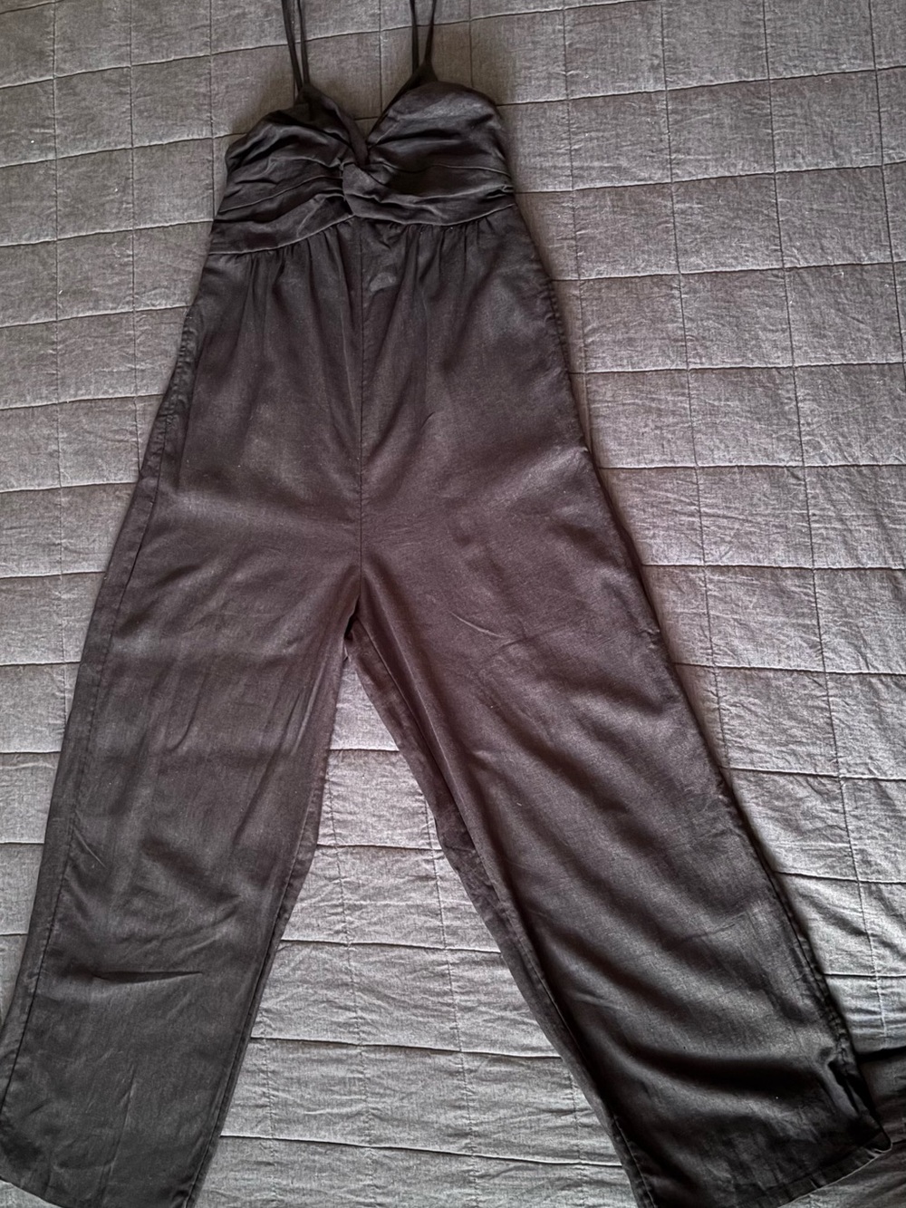 Old Navy Black Twist-Bust Wide-Leg Jumpsuit